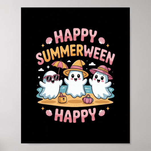 Happy Summerween Summer Halloween Meme Poster (Vorne)