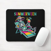 Happy Summerween Summer Halloween Skeleton Mousepad (Mit Mouse)