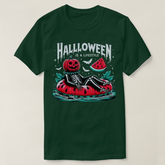 Happy Summerween Summer Watermelon Halloween ist e T-Shirt (Design vorne)