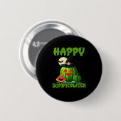 Happy Summerween Summer Watermelon Jack-O-Lantern Button (Vorne & Hinten)