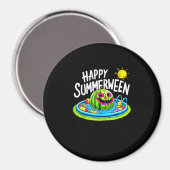 Happy Summerween Summer Watermelon Jack-O-Lantern Magnet (Vorderseite/Rückseite)