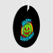 Happy Summerween Summer Watermelon Jack-O-Lantern Ornament (Vorderseite)