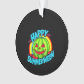 Happy Summerween Summer Watermelon Jack-O-Lantern Ornament (Vorderseite)