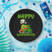 Happy Summerween Summer Watermelon Jack-O-Lantern Pappteller (Party)