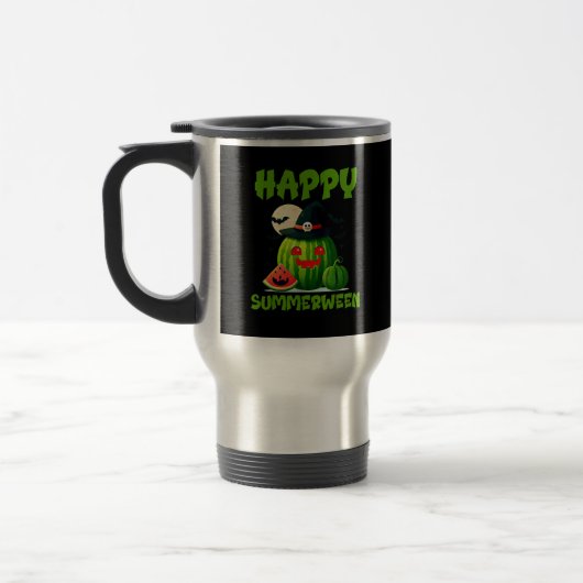 Happy Summerween Summer Watermelon Jack-O-Lantern Reisebecher (Links)
