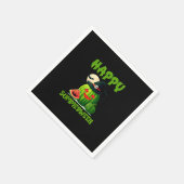 Happy Summerween Summer Watermelon Jack-O-Lantern Serviette (Ecke)