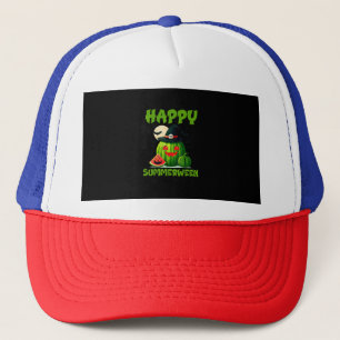 Happy Summerween Summer Watermelon Jack-O-Lantern Truckerkappe