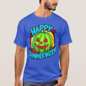 Happy Summerween Summer Watermelon Jackolantern Ha T-Shirt (Vorderseite)