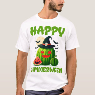 Happy Summerween Summer Watermelon Kürbislaterne T-Shirt