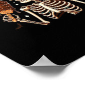 Happy Summerween Vibes Skeleton IceCream Summer Ha Poster (Ecke)