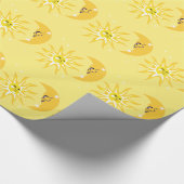 Happy Sun and Moon Wrapping Paper Geschenkpapier (Ecke)