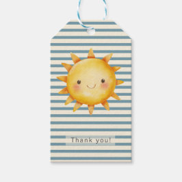 Happy Sun Baby Shower Thank You Note Tag Geschenkanhänger