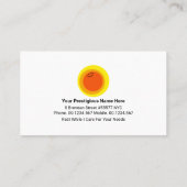 Happy Sun Babysitting Children Visitenkarte (Rückseite)