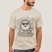 Happy Sun Beach Scene T-Shirt (Vorderseite)