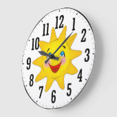 Happy Sun | Coole Geschenke Große Wanduhr (Winkel)