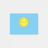 Happy Sun Face Zeichnend Post-it Klebezettel (Vorderseite)