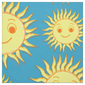 Happy Sun Face Zeichnend Stoff (Muster)