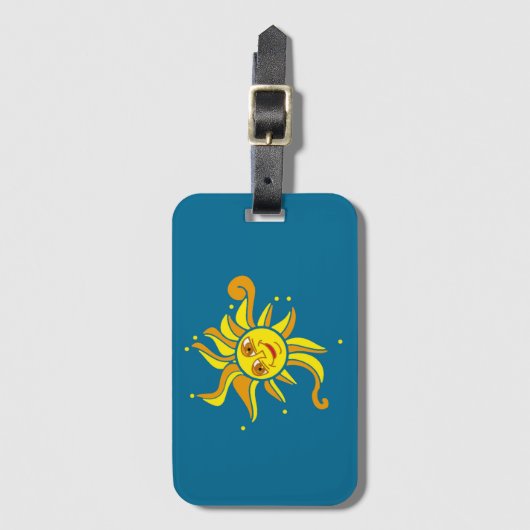 Happy Sun Gepäckanhänger (Vorderseite Vertikal)