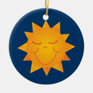 Happy Sun Keramik Ornament