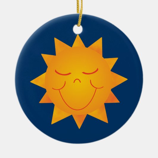Happy Sun Keramik Ornament (Vorne)