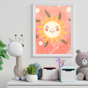 Happy Sun Kinderzimmer Wall Art Poster