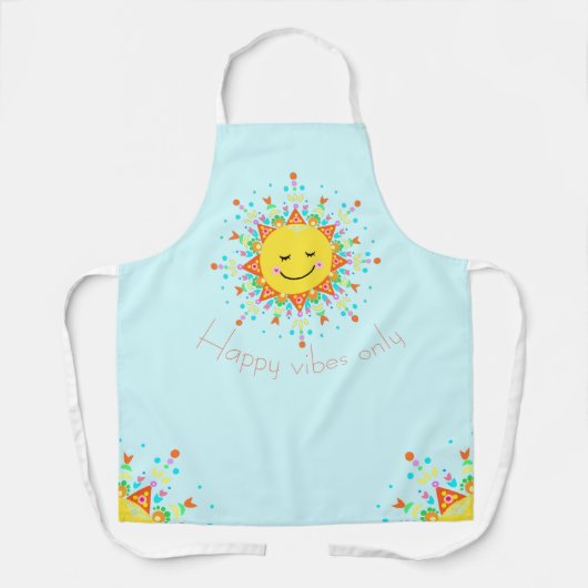 Happy Sun Light Blue Schürze (Vorderseite)