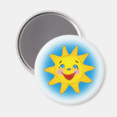 Happy Sun Magnet (Vorderseite/Rückseite)
