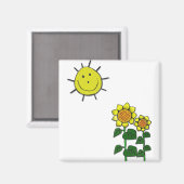 Happy Sun Magnet (Vorderseite/Rückseite)