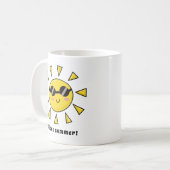 Happy Sun mit Sonnenbrille personalisierte Mug Kaffeetasse (Vorderseite Links)