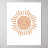 Happy Sun Neutral Kinderzimmer Decor Poster (Vorne)