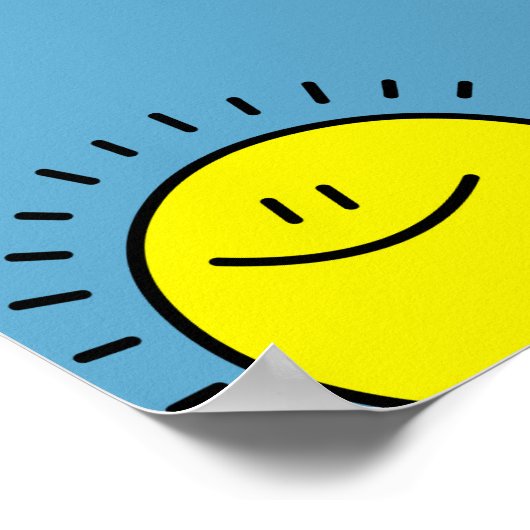 Happy Sun Print Poster (Ecke)