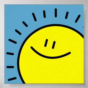 Happy Sun Print Poster