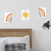 Happy Sun Rainbow Personalisiertes Kinderzimmer De Bilderwand Sets (Schlafzimmer)