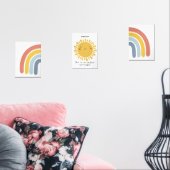 Happy Sun Rainbow Personalisiertes Kinderzimmer De Bilderwand Sets (Wohnzimmer)