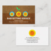 Happy Sun Seedlings Brown Earth Grunge Sitter Visitenkarte (Vorne/Hinten)