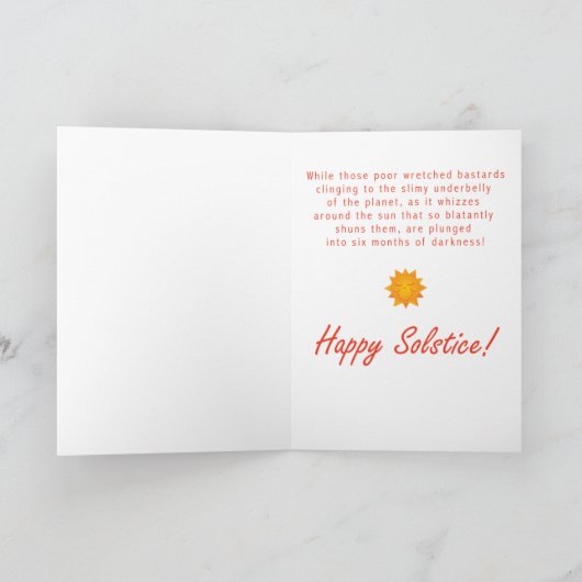 Happy Sun Solstice 2 Karte (Innenseite)
