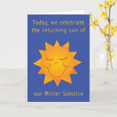 Happy Sun Solstice 2 Karte (Gelbe Blume)