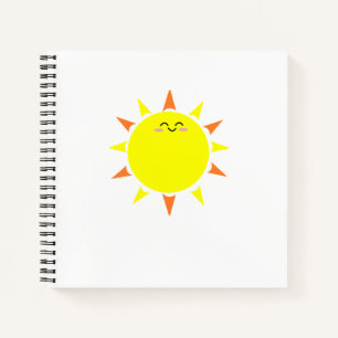 Happy Sun Spiral Notebook Notizblock