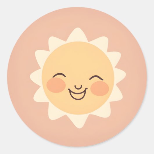 Happy Sun Sticker (Vorderseite)