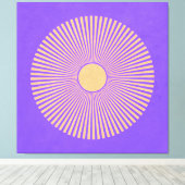 Happy Sunburst Stretched Canvas Print Leinwanddruck (Insitu (Holzboden))