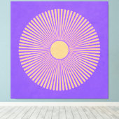 Happy Sunburst Stretched Canvas Print Leinwanddruck (Insitu (Holzboden))