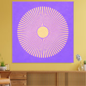 Happy Sunburst Stretched Canvas Print Leinwanddruck (Insitu (Wohnzimmer))