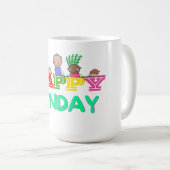 Happy Sunday Kaffeetasse (VorderseiteRechts)