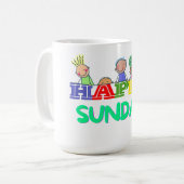 Happy Sunday Kaffeetasse (Vorderseite Links)