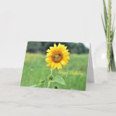 Happy Sunflower Geburtstagskarte Karte (Vorderseite)