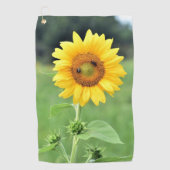 Happy Sunflower Golf Handtuch (Vorderseite)