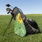 Happy Sunflower Golf Handtuch (Gras)