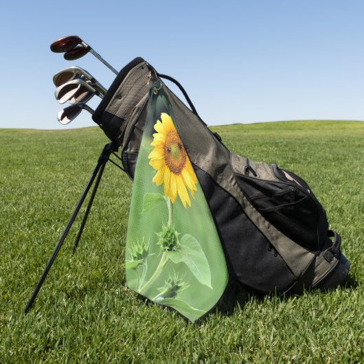 Happy Sunflower Golf Handtuch (Gras)