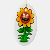 HAPPY SUNFLOWER KERAMIK ORNAMENT (Rechts)