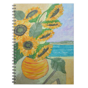 Happy Sunflower Notebook Notizblock
